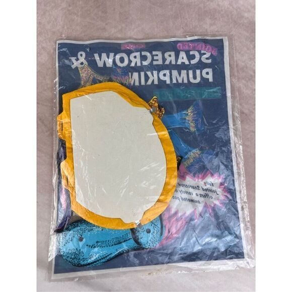 Vintage Halloween Die Cut Pumpkin Scarecrow - Picture 3 of 8